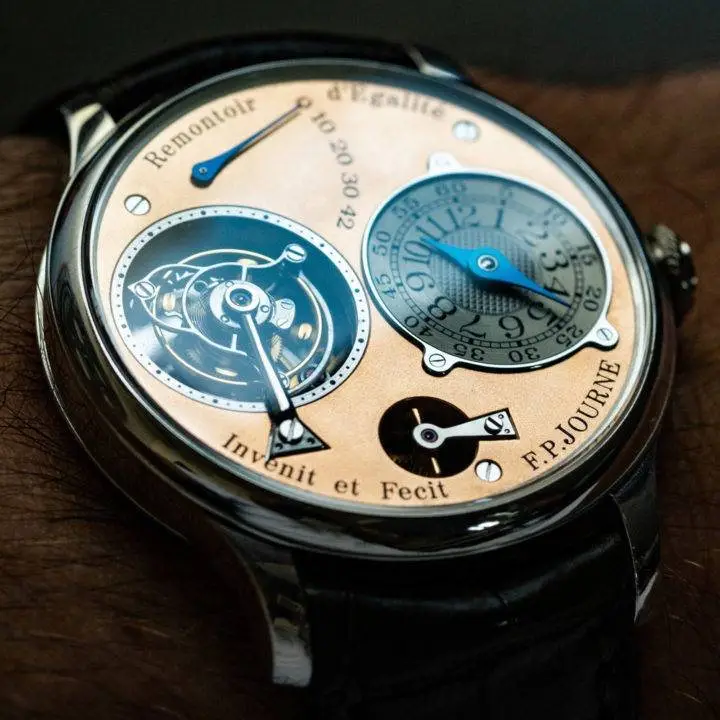 FP Journe TOURBILLON REMONTOIR PLATINUM WITH PINK GOLD DIAL, photo 2